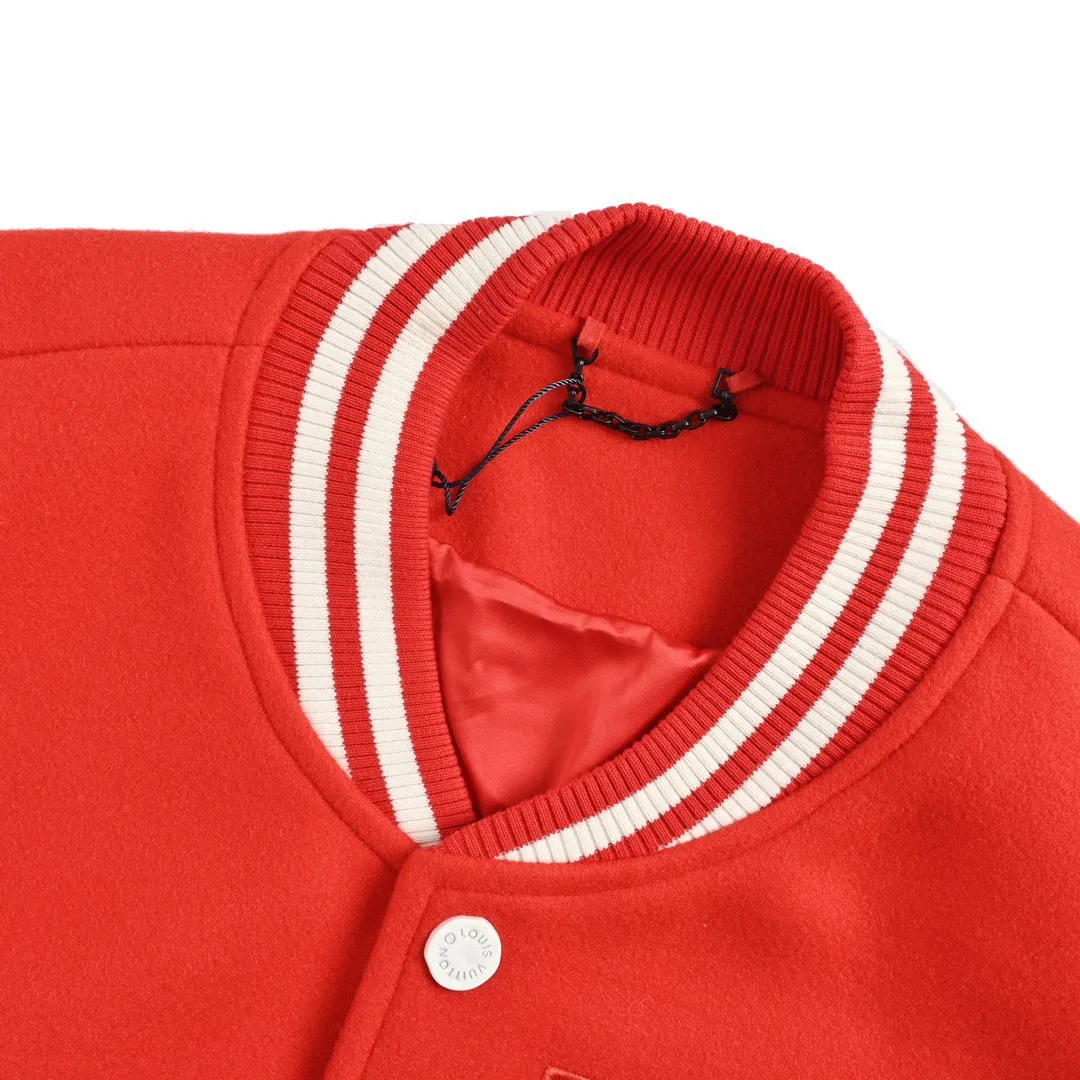 Louis Vuitton/Louis Vuitton 24Fw pearl hot diamond lettering baseball jacket
